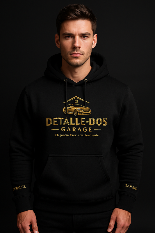Sudadera Premium Negra Detalle-Dos Garage – Unisex